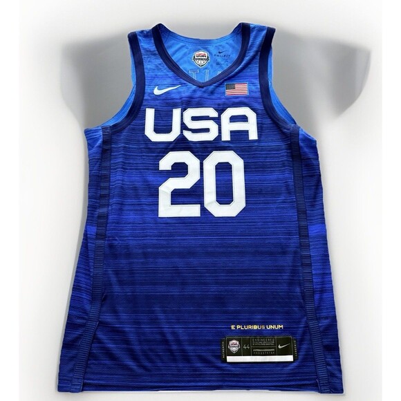 Nike 2020 USA Basketball Road Authentic Vaporknit Jersey Size 44 MED CT6562-451 - Picture 2 of 10